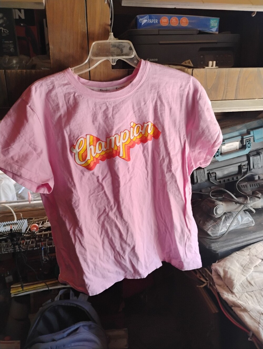 Women's Ladies Champion PINK Graphic T-shirt 2XL